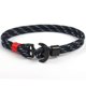 thumbnail image 3 of 2023 Nuevas pulseras de ancla negras de moda para hombres y mujeres Cadena de dijes 550--6-Código de modelo 8337 6, 3 of 4