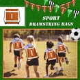 thumbnail image 4 of Ball-Themed Kids' Party Drawstring Backpack Pouch Polyester Birthday Gift Bag, 4 of 6