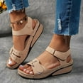 thumbnail image 2 of Mostsola Womens Sandals Adjustable Open Toe Platform Wedges Breathable Orthopedic Walking Sandals, 2 of 6