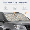 thumbnail image 3 of Kdxio White Popcorn Print 2-Piece Sun Shade Front Windshield - Foldable Car Front Window Sunshades for Most Sedans SUV Truck, 3 of 6