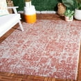 thumbnail image 2 of SAFAVIEH Courtyard Taegan Floral Indoor/Outdoor Area Rug, Red/Beige, 5'3" x 7'7", 2 of 10