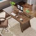 thumbnail image 4 of Tribesigns Home Office Executive Desk, 62" Wood Computer Desk Office Table, Mid Century Modern Writing Study Desk, 4 of 6