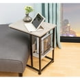thumbnail image 4 of JJS Side End C Table with Magazine Holder for Sofa Couch Table Snack Table Rustic Brown, 4 of 5