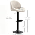 thumbnail image 3 of HOMCOM Bar Stools Set of 2, Swivel Counter Height Barstools with Back, 3 of 10