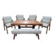 thumbnail image 2 of Comedor Kessa Muebles 4 Sillas 1 Banca Nogal 160 x 75 x 100 cm, 2 of 5