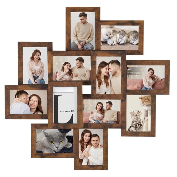 Collage Picture Frames with Glass Front | Multi Picture Frame Set for Wall Decor, Assembly Required.