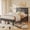 Gray, variant on Lifezone Twin Bed Frame with Rustic Vintage Wood Headboard and Footboard,Metal Support,Rustic Brown
