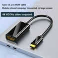 thumbnail image 2 of Adaptateur de Câble Mâle Type C vers Femelle Compatible Hdmi Câble HD 4K, 2 of 8