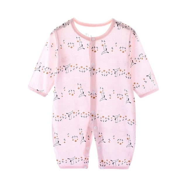 Combinaison pour Bébés, Manches Longues, Mélange Respirant Coton-polyester avec Col Rond et Entrejambe à Pression pour 0-12 Mois, Vert Taille 59