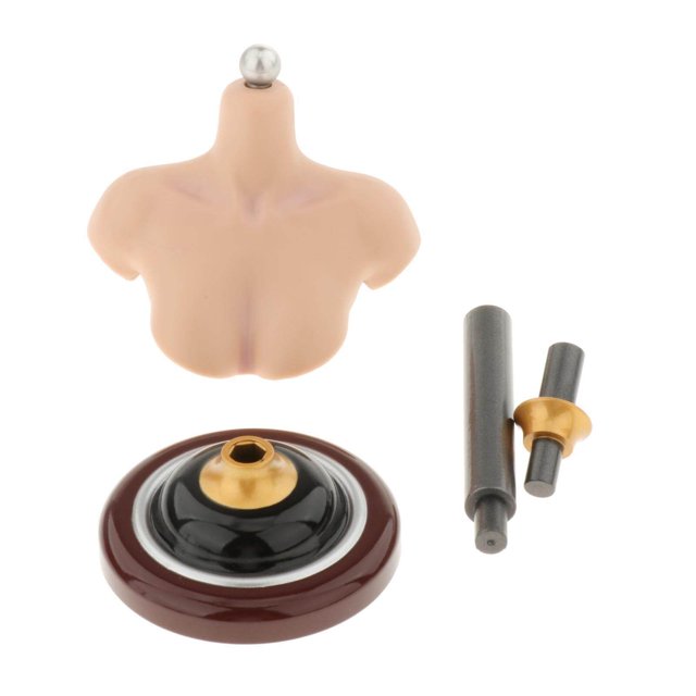 1/6 Male Female Bust Stand Half Bust Base Figure Body Bust Stand Platform PVC Model for Wigs Female C