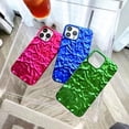 thumbnail image 4 of Case for iPhone 11 Pro,Shiny Luxury Designer Tin Foil Pleated Electroplated Sparkly Silicone Slim Fit Soft TPU Protective Glossy Phone Case for Girls Women for iPhone 11 Pro 5.8 inch (Rose), 4 of 9