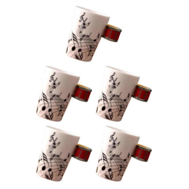 Moyic Tazas De Cerámica Estilo Guitarra Taza De Cerámica Elegante Y Duradera Tazas De Té Tazas De Leche De Tamaño Portátil Tambor Rojo Type2 NO2