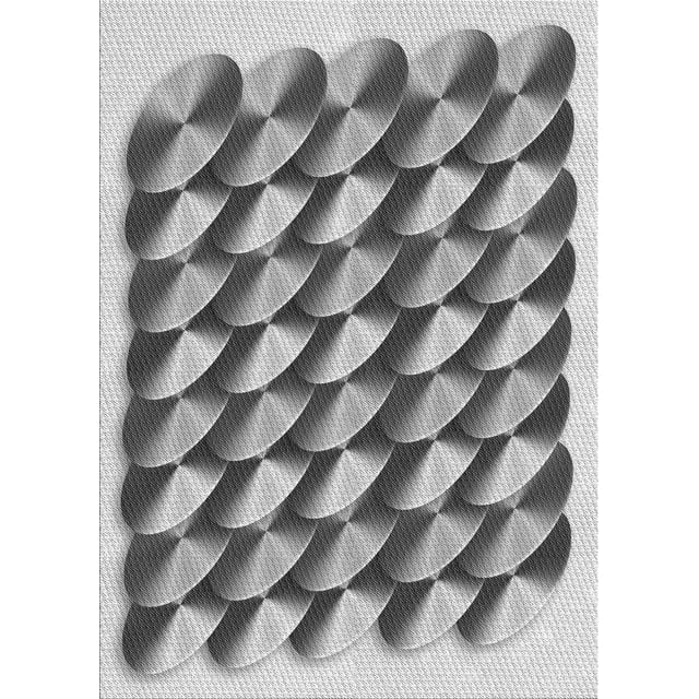 Ahgly Company Machine Washable Indoor Rectangle Transitional Platinum Silver Gray Area Rugs, 2' x 4'
