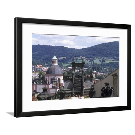 Gloriette in the Rose Garden of Decin Chateau, Decin, Czech Republic Framed Print Wall Art