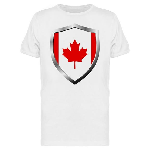 Canadian Flag Shield T-Shirt Men -Image by Shutterstock, Male Large