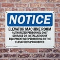 thumbnail image 4 of (2 Pack) Elevator Machine Room Authorized Personnel OSHA Notice Sign 14 Inch X 10 Inch Plastic Sign, Weather Resistant, UV Protected for Workplace, Business, and Construction Site, Made, 4 of 8