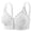 White, variant on SELONE Wireless Bras for Women Plus Size T Shirt Bra Front Closure Push Up Bralette Breathable Daily Wear Black 42