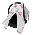 thumbnail image 2 of Naloa Red Squirrel And Blue Rabbit Baby Car Seat Cover, Breathable Baby Carrier Cover, Multiuse Baby Carrier Cover & Nursing Breastfeeding Cover, 2 of 9