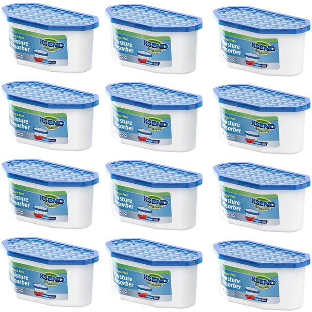 Deshumidificador compacto Ksend de 300 ml, absorbente de humedad, paquete de 12