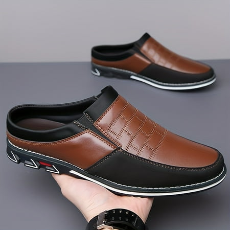 

Spring & Fall All-Season Casual Men s Loafers - Fashion Minimalist Slip-On Shoes with Pointed Toe Solid Color PU Upper & Inner Durable Rubber Sole PVC Insole - Indoor & Daily Wear