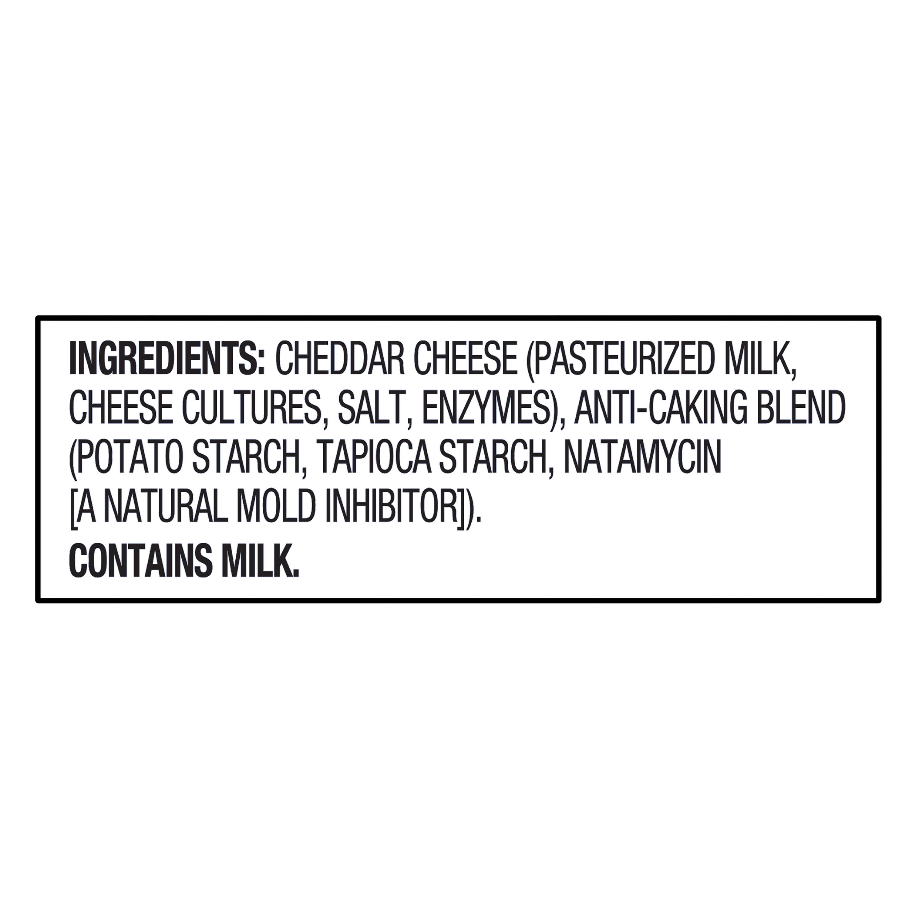 Great Value Shredded Sharp White Cheddar Cheese, 8 oz