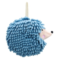 Unique Bargains Fuzzy Ball Chenille Cute Cartoon Hand Towel Blue