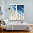 thumbnail image 3 of Navy Blue Ombre Ocean Kitchen Curtains Window Panels, Watercolor Coastal Beach Waves Insulated Window Treatment Curtain, Grommet Curtains for Bedroom/Living Room/Bathroom, 2 Piece 42"Wx63"L, 3 of 8