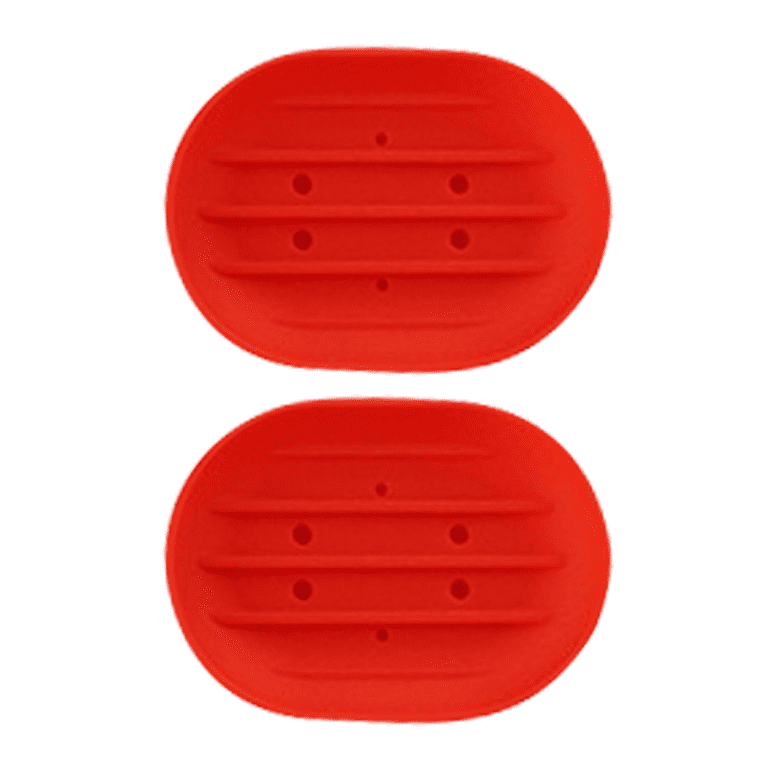 Bathroom Soap Dishes Dish Holder Stand Saver Tray Case for Shower-Silicone  Rubber Drainer Dishes for Bar Soap Sponge Scrubber Bathroom Kitchen