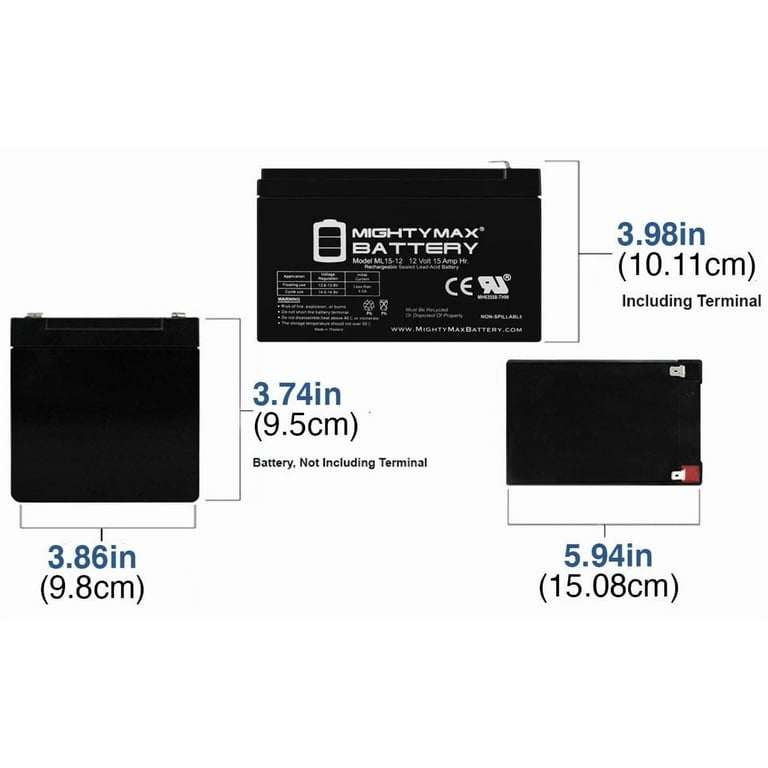 12V 15AH F2 Replacement Battery for Razor 15165070 MX650 Dirt R