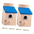 thumbnail image 4 of Casa de pájaro colgante madera de madera pájaro práctico fácil de usar jaula de pájaro ideal regalo ideal colibríes de madera espesada, 4 of 9