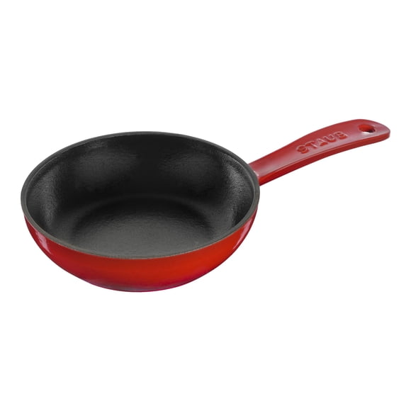 STAUB Pans 16 cm / 6.5 inch Cast Iron Frying Pan, Cherry