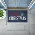 thumbnail image 2 of Merry Christmas on Navy Printed Outdoor Door Mat, design by Andrea Jasid Grassi, 18"x30", 2 of 8