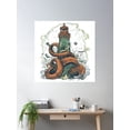 thumbnail image 2 of Cthulhu'S Beacon - Lovecraftian Lighthouse Poster Wall Art, Modern Wall Decor For Living Room Bedroom, 30x30 UNFRAMED, 2 of 3