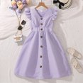 thumbnail image 2 of Girls Summer Dresses Stripe Flutter Sleeve Princess with Casual Elegance for Tweens Everyday Wear, 2 of 9