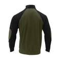 thumbnail image 5 of Men's Raglan Sleeve Stand Collar Sweatshirt, Outdoor Casual Button Front Pullover Top for Fall, Hiking,Army Green,L, 5 of 9