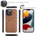 thumbnail image 2 of for iPhone 13 Pro Wallet Case,Multifunction Zipper Purse Wallet Case [Card Slots][Cash Pocket][Kickstand] Detachable Magnetic Back Phone Cover for iPhone 13 Pro 6.1 inch (Brown), 2 of 18