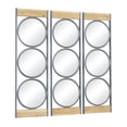 thumbnail image 6 of DecMode 11"W, 37"H Black Wall Mirror with Wood Accents, Set of 3, 6 of 8