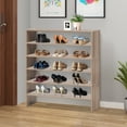 thumbnail image 5 of Giantex 3-in-1 Shoe Rack, 5-Tier Shoe Organizer, Wood Storage Shelf for Shoes, Multi-Shape Shoes Shelves Ideal for Entryway Hallway Bathroom Living Room (Natural, 3 Pcs (31" Lx12 Wx12 H)), 5 of 8