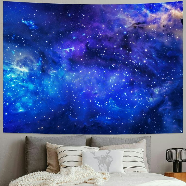 Creowell Galaxy Universe Space Tapestry Starry Night Sky Mysterious Nebula Stars Ceiling tapestries for Bedroom Backdrop Wall Decor 60x50inch Walmart