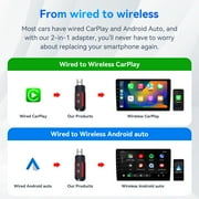 Universal Portable Wireless Apple Carplay Android Auto Adapter Dongle In Car