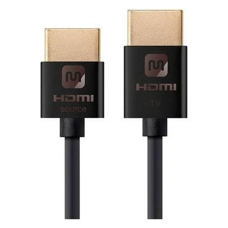 UPC: 0889028016404 | Monoprice Ultra Slim 18Gbps Active High Speed HDMI Cable  10ft Black