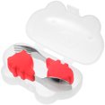 thumbnail image 1 of 1 Set of Portable Baby Spoons Adorable Toddler Spoon Training Feeding Tableware for Baby, 1 of 8