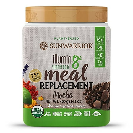 Sunwarrior Illumin8 Organic Superfood Meal Replacement, Mocha, 14.1