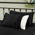 thumbnail image 4 of Flxxie Satin Pillowcases with Zipper Silky Soft Sateen Pillow Cases Covers Set of 2 (Standard, Black), 4 of 5