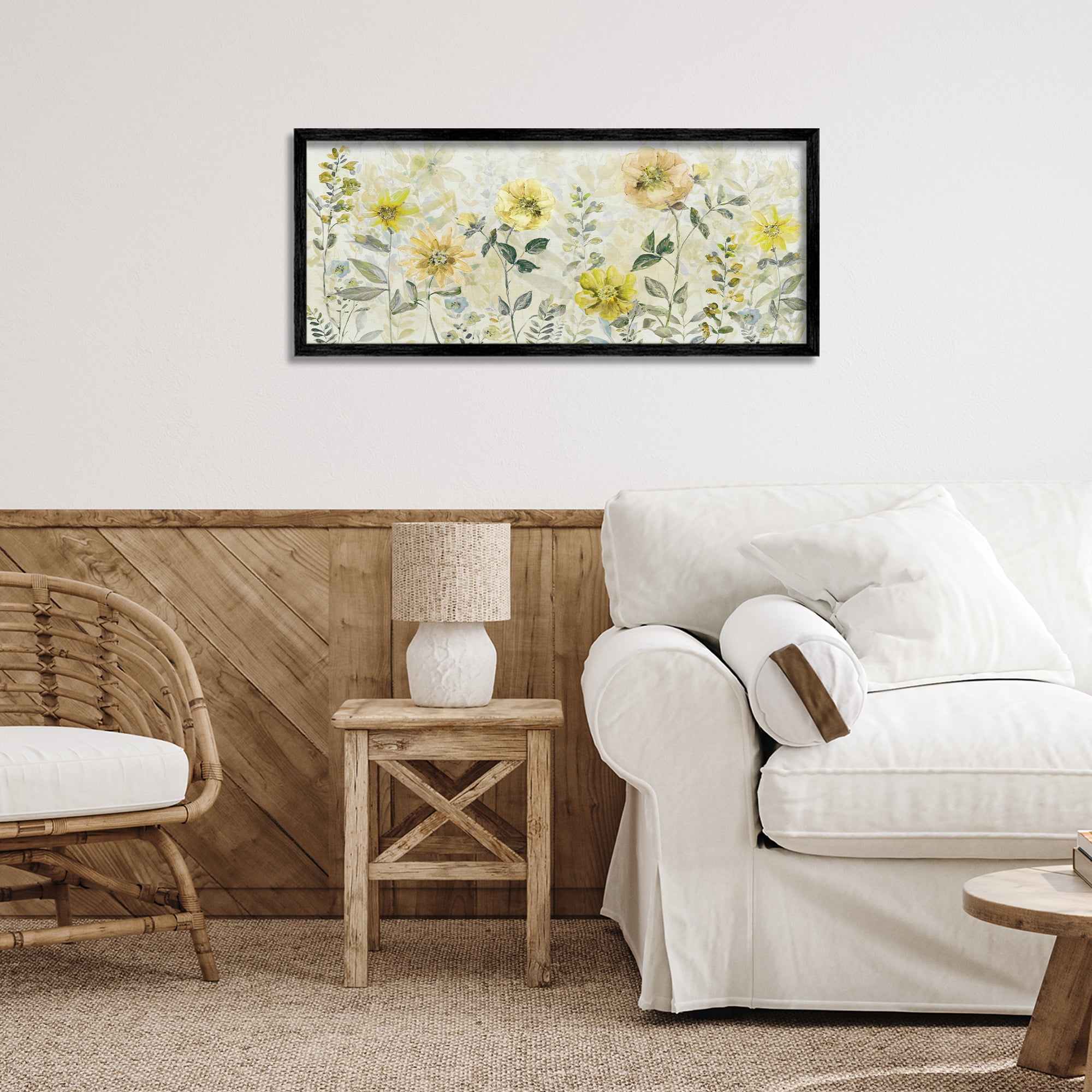 Stupell Industries Yellow Buttercup Garden Black Framed Giclee Art, design by Sally Swatland