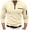 Beige, variant on Summer Shirt for Mens Male Shirt Quarter Zip Work Daily Wear Long Sleeve Fashion Comfortable Plain Pocket Regular Fit Top Gray S