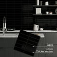 thumbnail image 4 of DEWOO Peel and Stick Backsplash - 10 Sheets of 12"×12" - 3D Adhesive Peel and Stick Tile Backsplash for Kitchen, Bathroom, Wall Tile, Black, 4 of 11