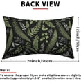 thumbnail image 4 of Sage Green Leaf Lumbar Pillow Covers 12x20 Set of 2 Black Vintage Herbs Fern Floral Plant Print Rectangle Decorative Throw Pillow Cases Outdoor Seasonal Farmhouse Decor for Sofa Couch Bed, 4 of 6