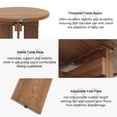 thumbnail image 4 of Rophefx 35.4" Wood Round Dining Table for 4,Modern Kitchen Table with Thick Tabletop,Sturdy Table Legs,Farmhouse Circle Dining Tables for Kitchen,Coffee,Dining Room,Living Room,Walnut, 4 of 9