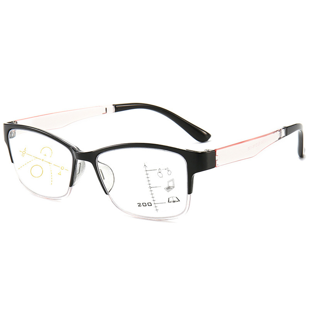 Reading Glasses Progressive MultiFocus Readers Oversized Frame Blue